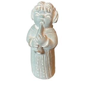 Isabel Bloom 1989 Signed Cement Sculptures Angel with Horn